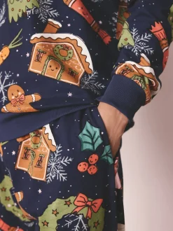 Navy Pudding Matching Family Christmas Pyjamas