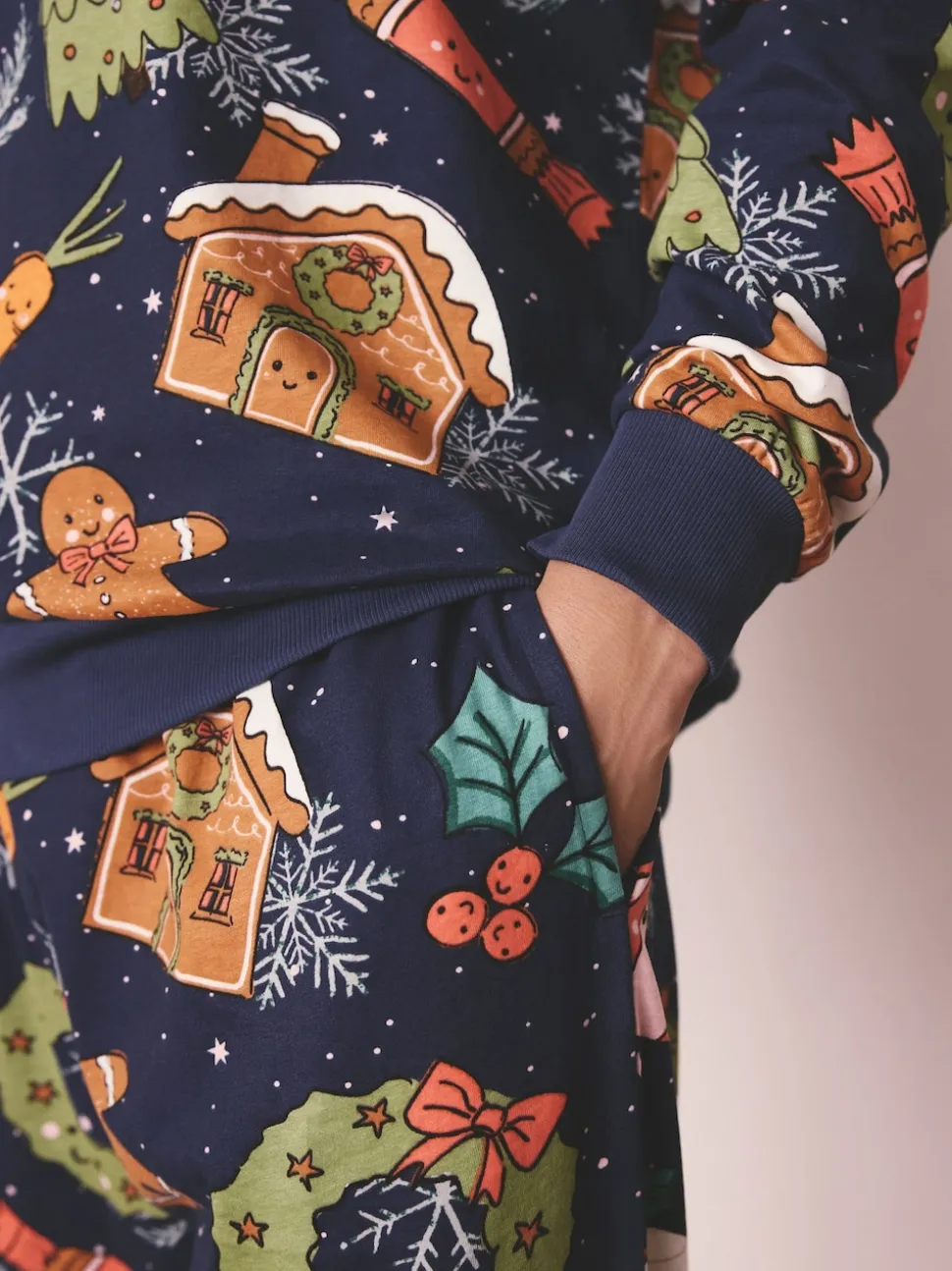 Navy Pudding Matching Family Christmas Pyjamas