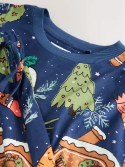 Navy Pudding Matching Family Christmas Pyjamas