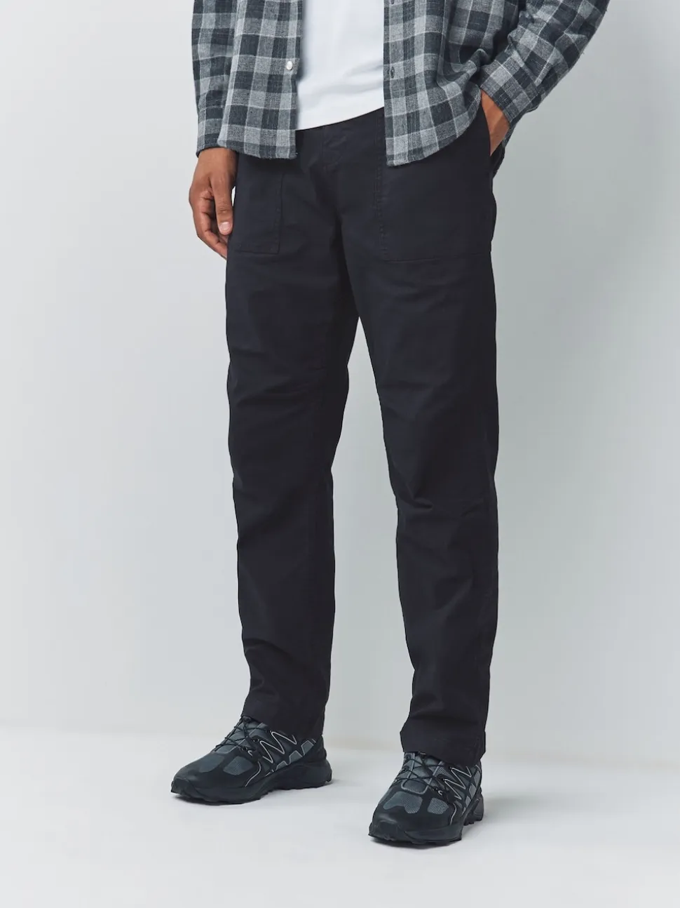 Navy Regular Fit Authentic Cotton Rich Stretch Trousers