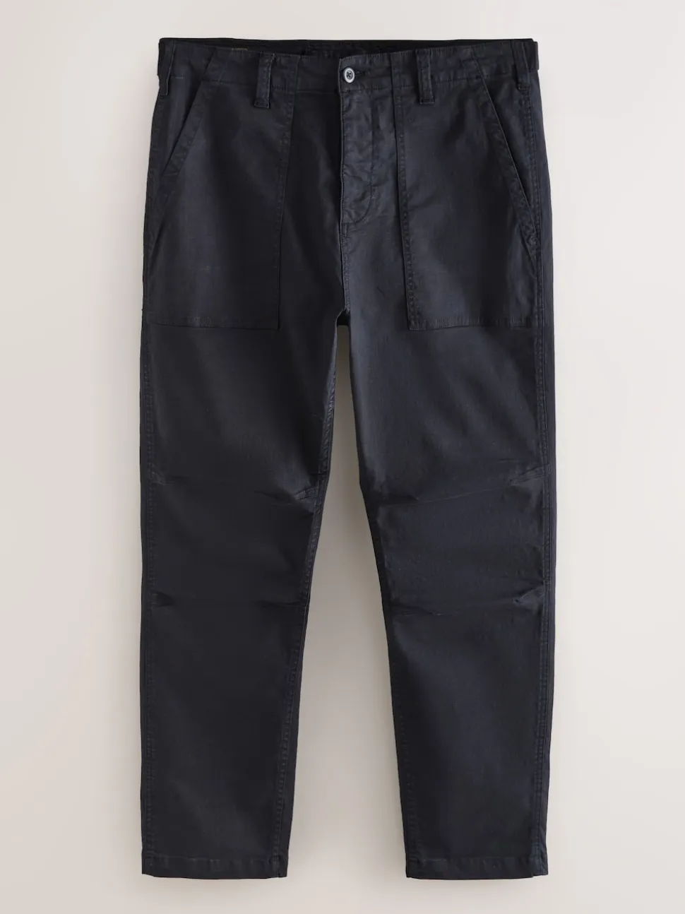 Navy Regular Fit Authentic Cotton Rich Stretch Trousers