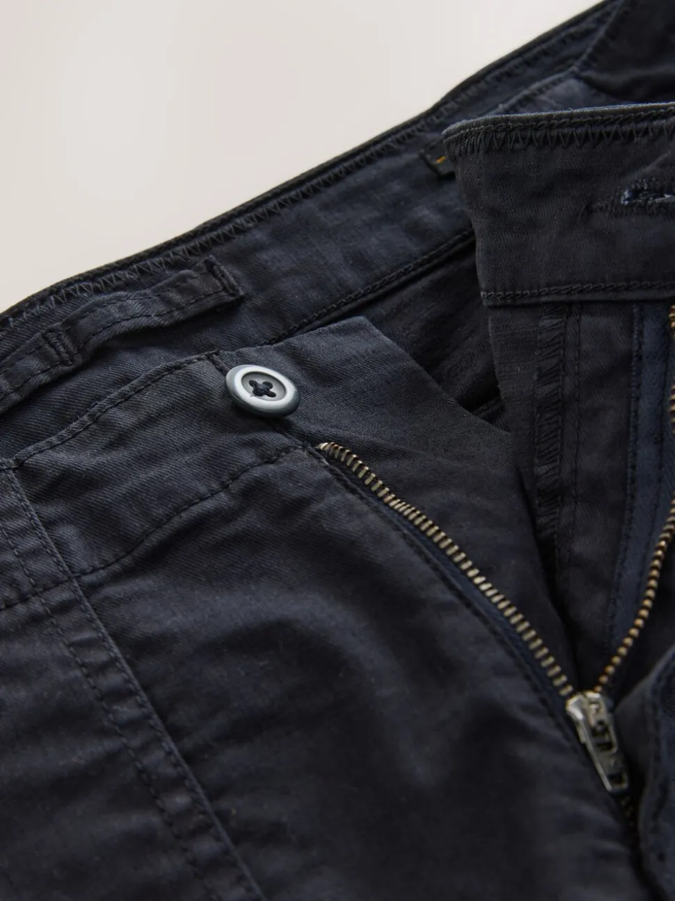 Navy Regular Fit Authentic Cotton Rich Stretch Trousers