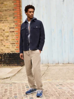 Navy Regular Fit Check Shacket