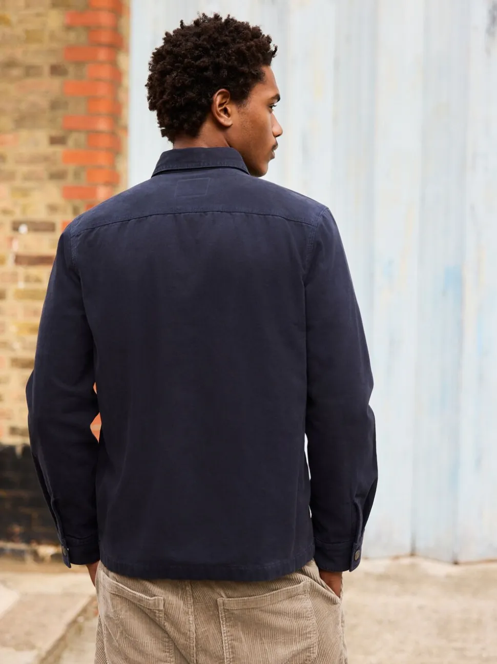 Navy Regular Fit Check Shacket
