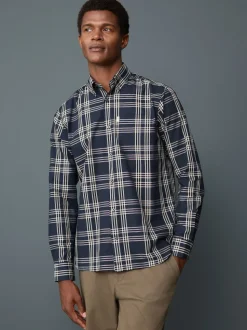 Navy Regular Fit Easy Iron Button Down Oxford Shirt