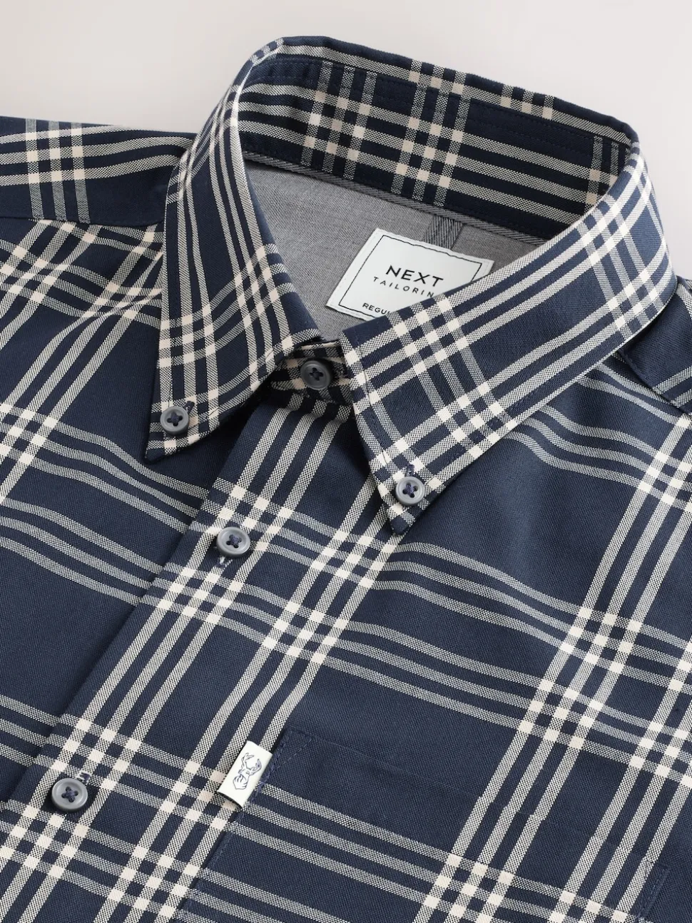 Navy Regular Fit Easy Iron Button Down Oxford Shirt