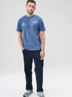 Navy Regular Fit Regular Fit Top Gun License T-Shirt