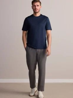 Navy Regular Fit Signature SUPIMA® Cotton Crew Neck T-Shirt