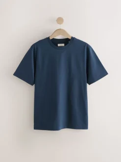 Navy Regular Fit Signature SUPIMA® Cotton Crew Neck T-Shirt