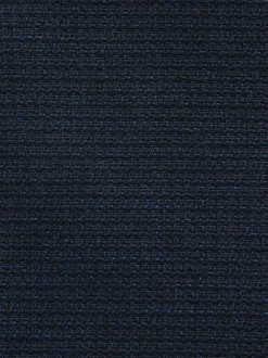 Navy Regular Fit Smart Textured Trousers With Stretch Waistband