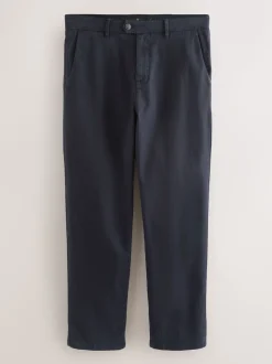 Navy Regular Tapered Fit Soft Touch Brushed Trousers