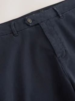 Navy Regular Tapered Fit Soft Touch Brushed Trousers
