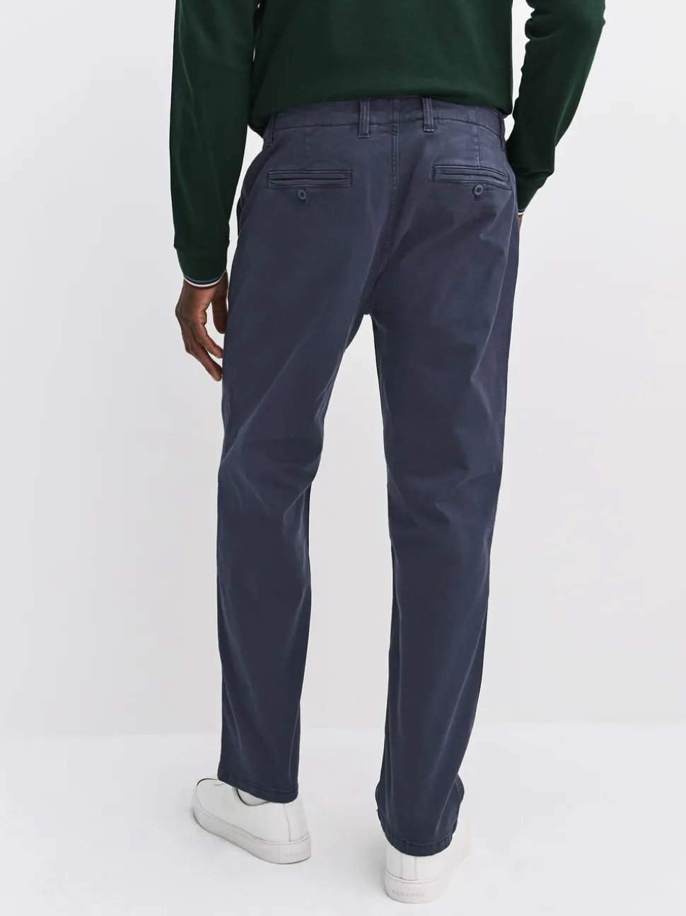 Navy Regular Tapered Fit Authentic Sunbleached Trousers
