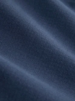Navy Relaxed Tapered Fit Authentic Twin Pleated Textured Trousers