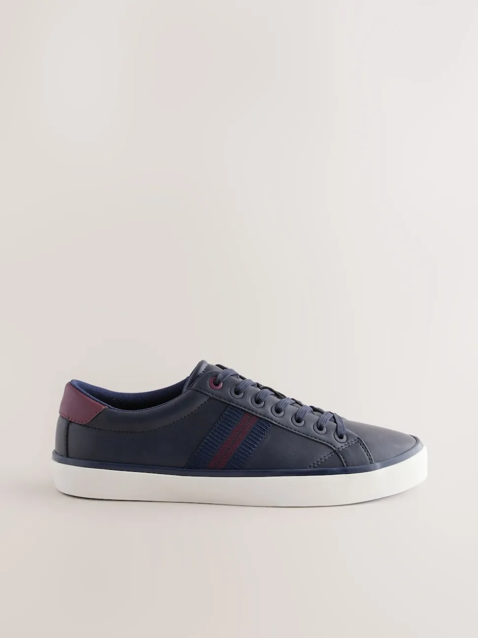 Navy Side Stripe Smart Casual Trainers