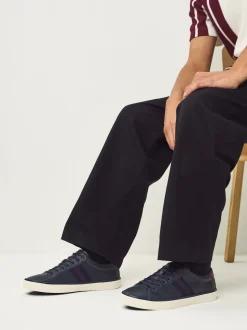 Navy Side Stripe Smart Casual Trainers