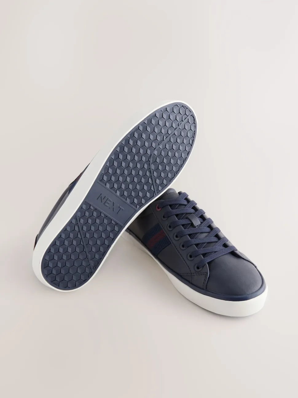 Navy Side Stripe Smart Casual Trainers