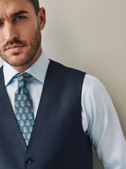 Navy Signature Cerutti !00% Italian Wool Suit Waistcoat