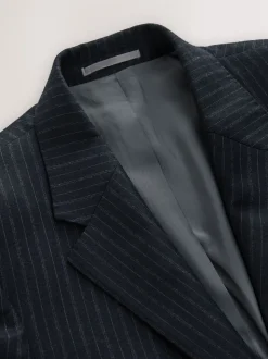 Navy Signature Stripe Empire Mills British 100% Wool Suit Jacket