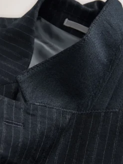 Navy Signature Stripe Empire Mills British 100% Wool Suit Jacket
