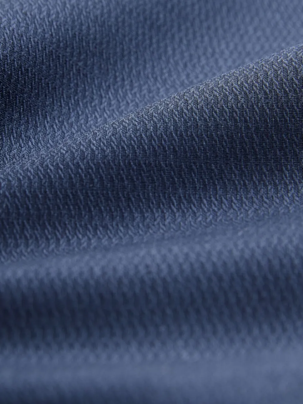 Navy Slim Fit Easy Care Textured Single Cuff Smart Shirt