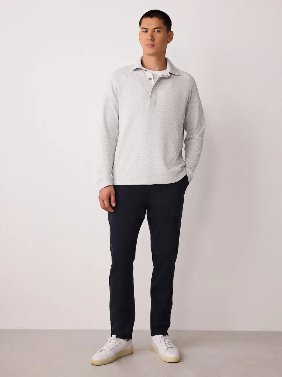 Navy Slim Fit Motionflex Chino Trousers