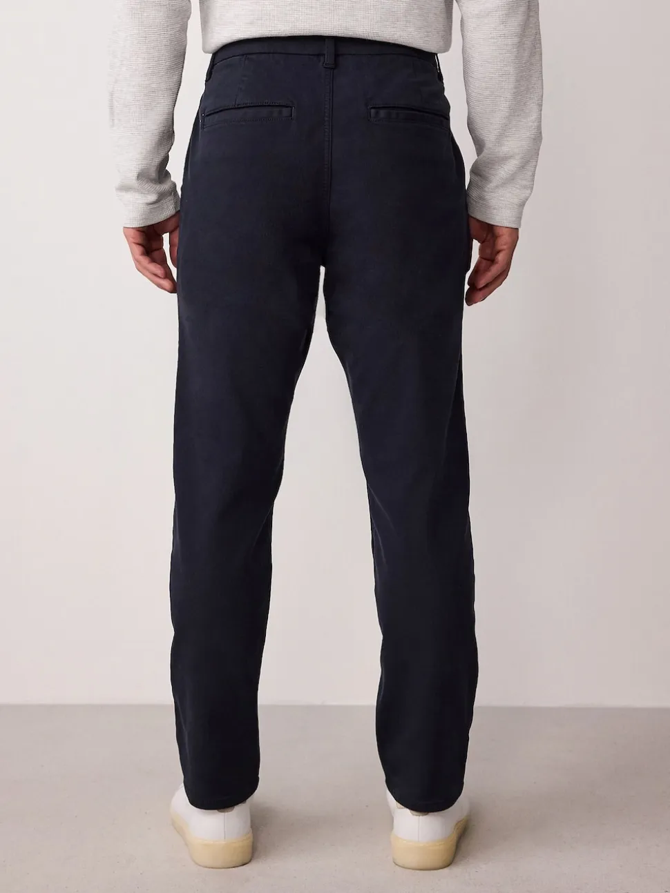 Navy Slim Fit Motionflex Chino Trousers