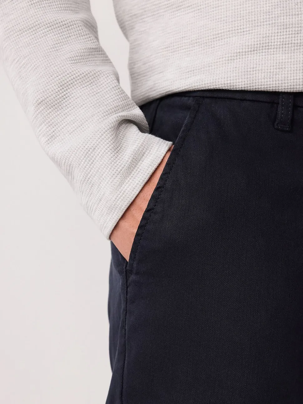 Navy Slim Fit Motionflex Chino Trousers