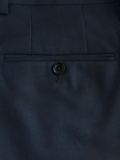 Navy Slim Fit Signature Cerutti 100% Italian Wool Suit Trousers