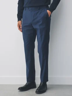 Navy Slim Fit Wool Blend Motionflex Suit Trousers