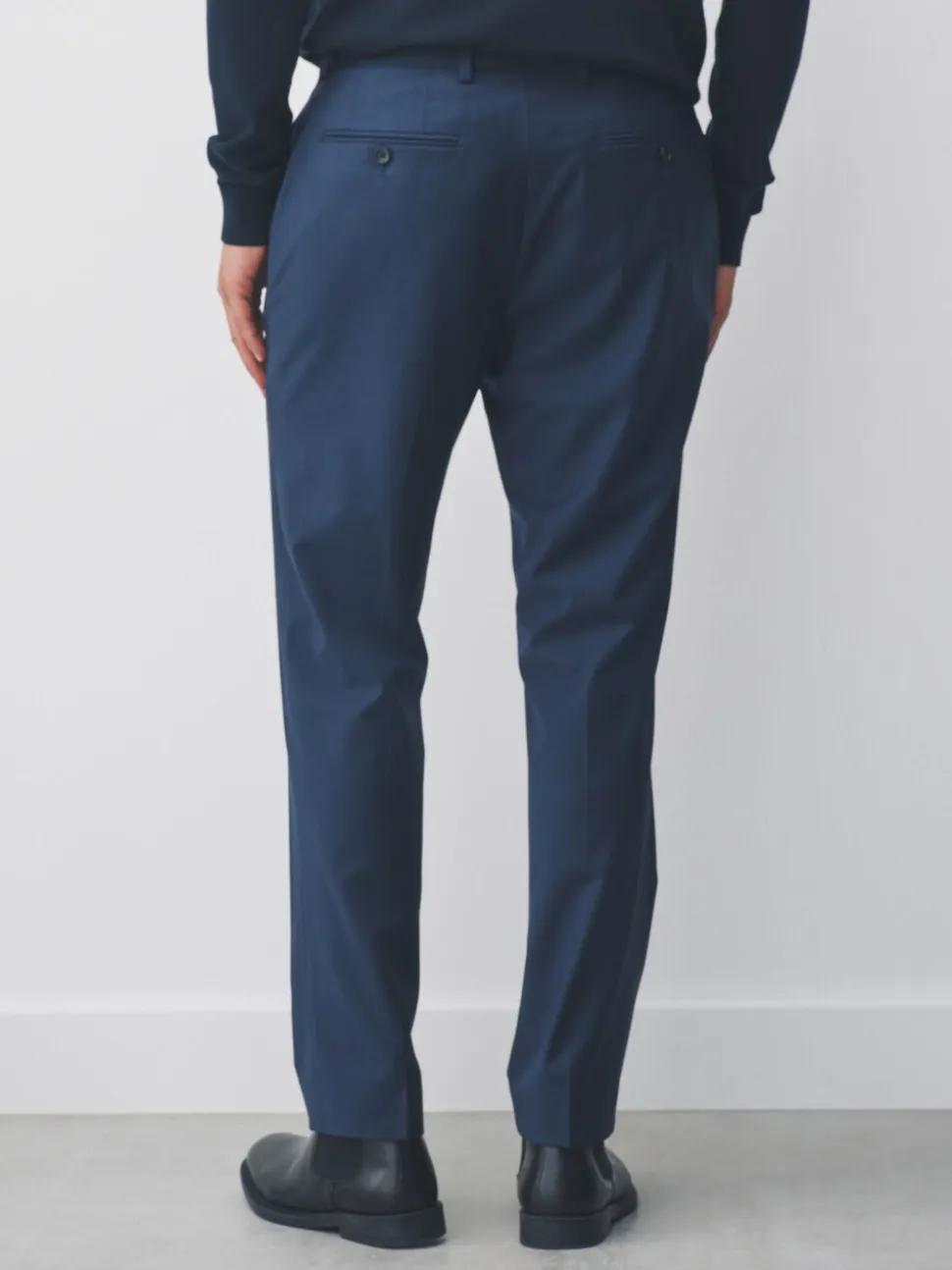 Navy Slim Fit Wool Blend Motionflex Suit Trousers