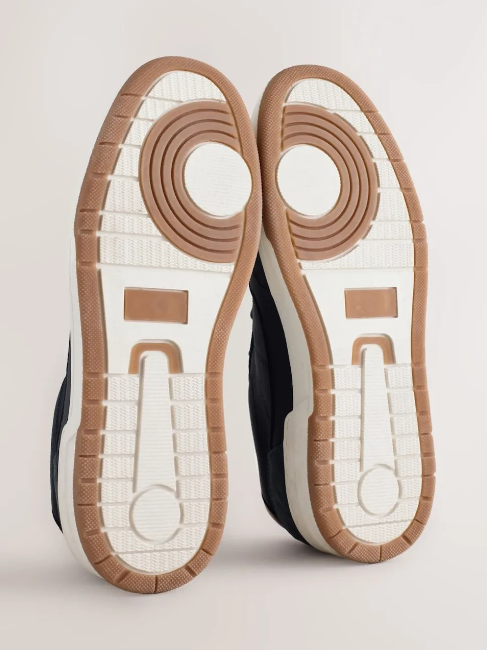 Navy Smart Casual Trainers with Suede Trim