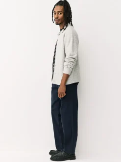 Navy Straight Fit Motionflex Chino Trousers
