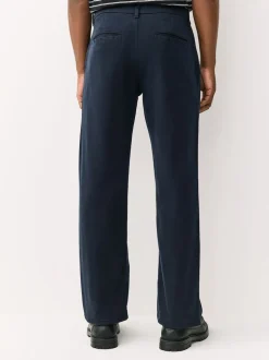 Navy Straight Fit Motionflex Chino Trousers