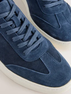 Navy Suede Smart Trainers