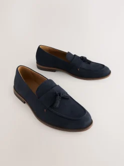Navy Tassel Loafers