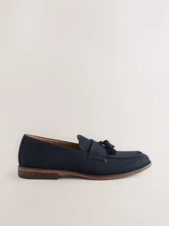 Navy Tassel Loafers