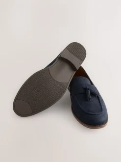 Navy Tassel Loafers