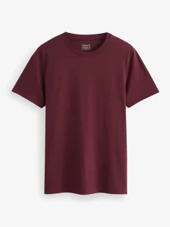 Navy/ Teal/ White/ Black/ Green/ Burgundy Regular Fit Essential Cotton T-Shirts 6 Pack