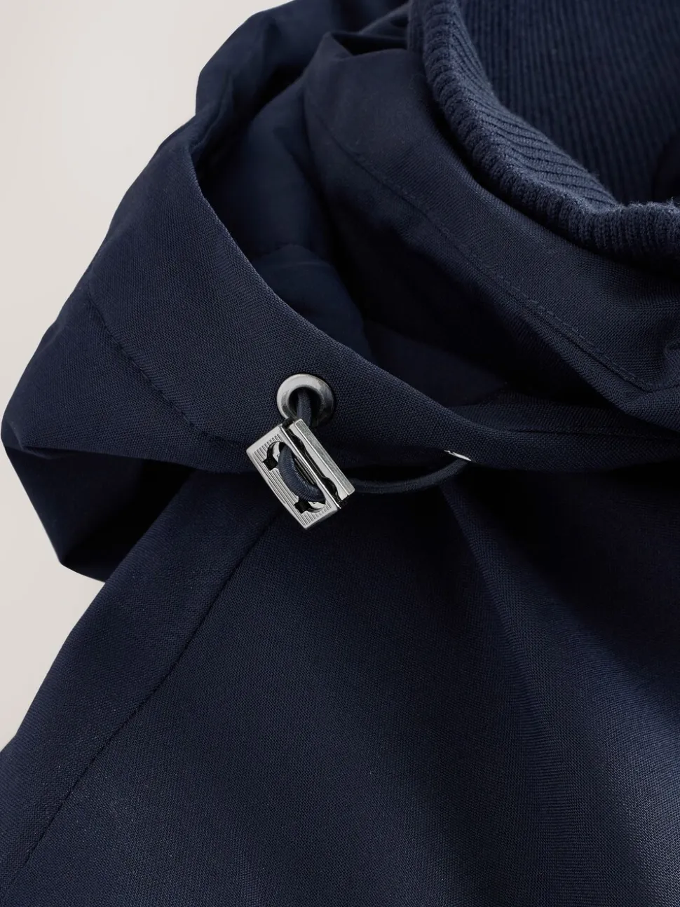Navy Waterproof 3M Thinsulate™ Hooded Wool Blend Parka