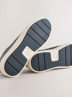 Navy Wedged Smart Casual Longline Trainers