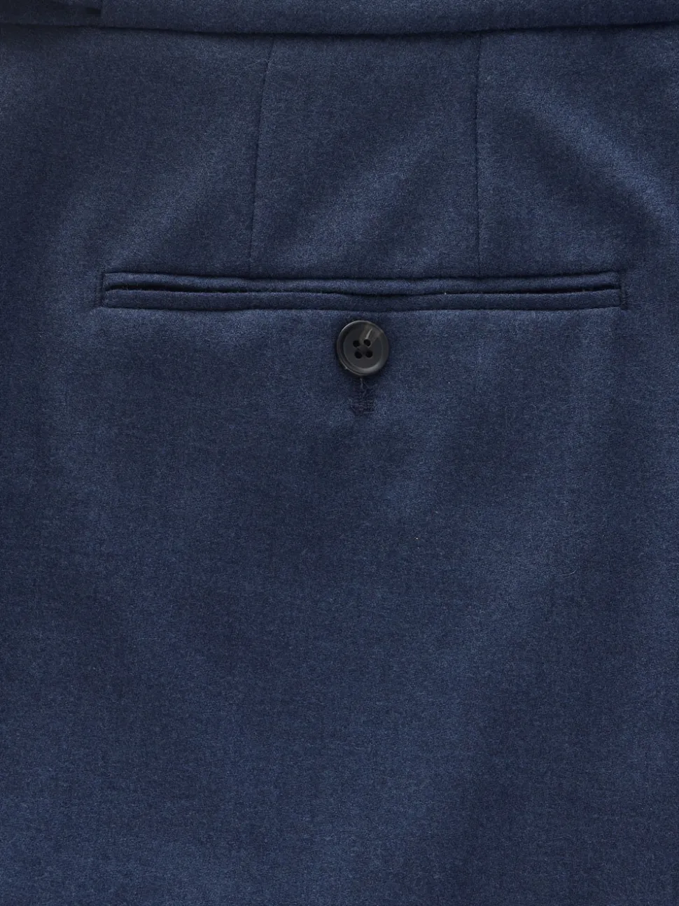 Navy Wool Rich Smart Textured Trousers With Side Adjusters