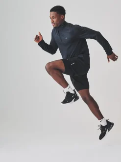 Navy Zip Neck Active Training Top