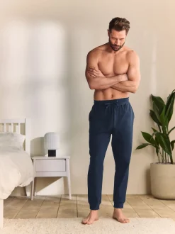 NavyBlue Cuffed Loopback Soft Touch Cuffed Joggers