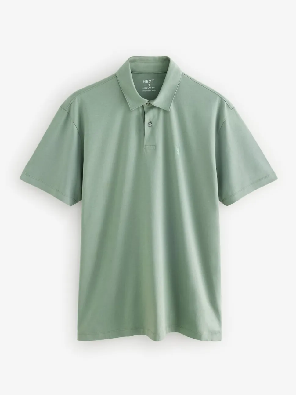 Navy/Brown/Grey/White/Sage Green Regular Fit Short Sleeve Jersey Polo Shirts 5 Pack