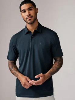 Navy/Brown/Grey/White/Sage Green Regular Fit Short Sleeve Jersey Polo Shirts 5 Pack