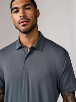 Navy/Brown/Grey/White/Sage Green Regular Fit Short Sleeve Jersey Polo Shirts 5 Pack