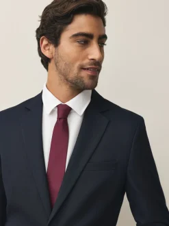 Navy/Burgundy Red Textured Ties 2 Pack