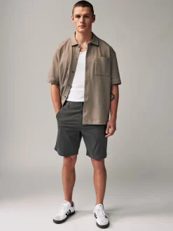 Navy/Charcoal Loose Fit Stretch Chino Shorts 2 Pack