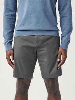 Navy/Charcoal Straight Fit Stretch Chino Shorts 2 Pack